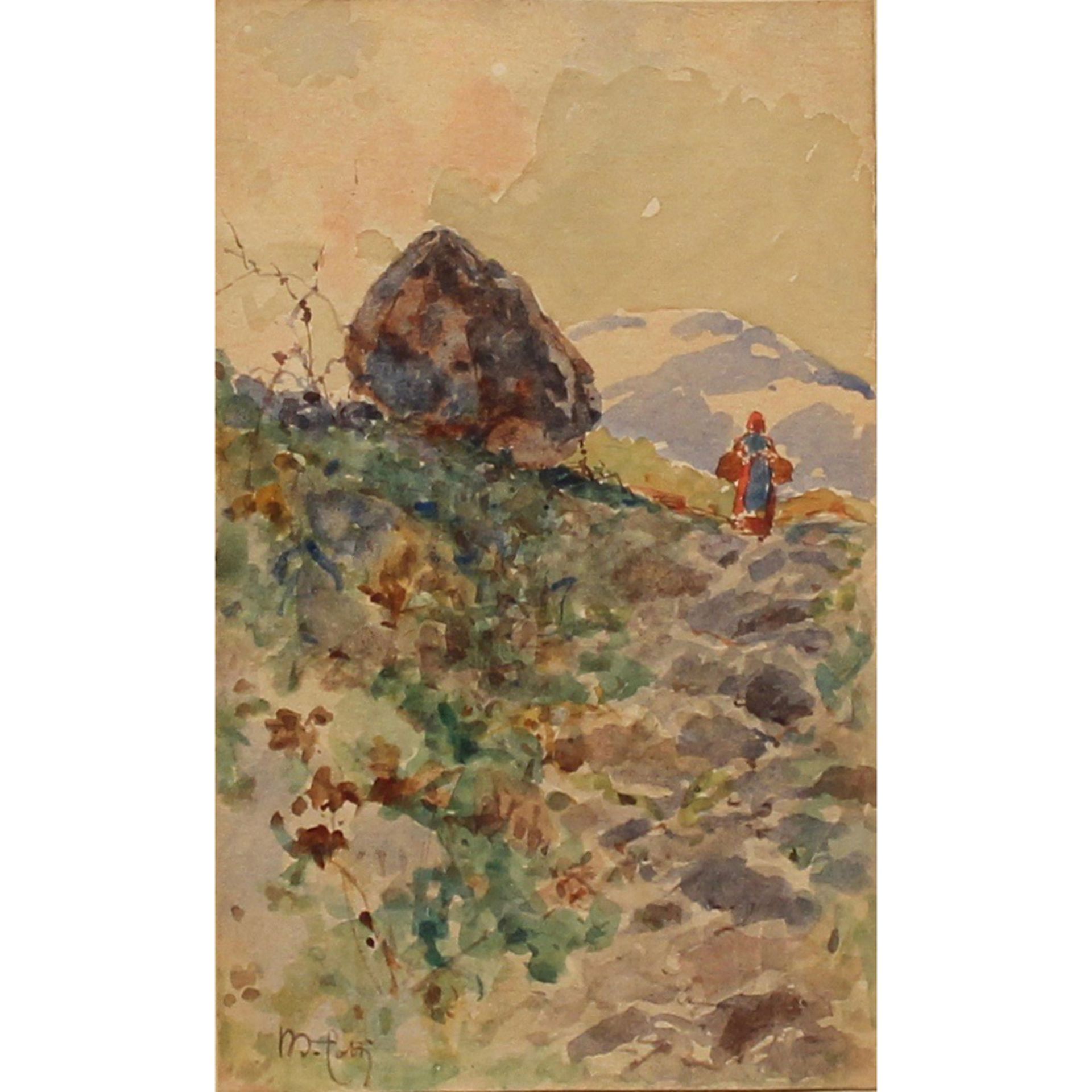 MICHELE CATTI (1855-1914) "Paesaggio montano" - "Mountain landscape"