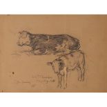 PIETRO DE FRANCISCO (1873-1969) "Mucche" - "Cows"