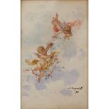 SALVATORE GREGORIETTI (1870-1952) "Putti alati" - "Winged cherubs"
