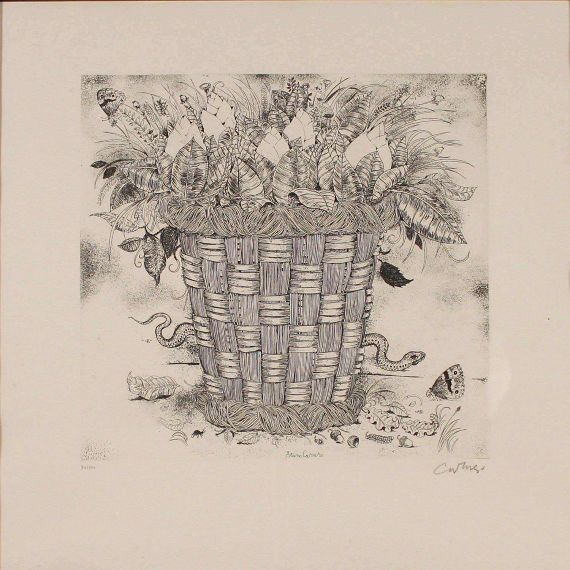BRUNO CARUSO (1927-2018) "Vaso con fiori" - "Vase with flowers"