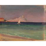 GIOVANNI VARVARO (188-1973) "Veduta di costa palermitana" - â€œView of Palermo coastâ€