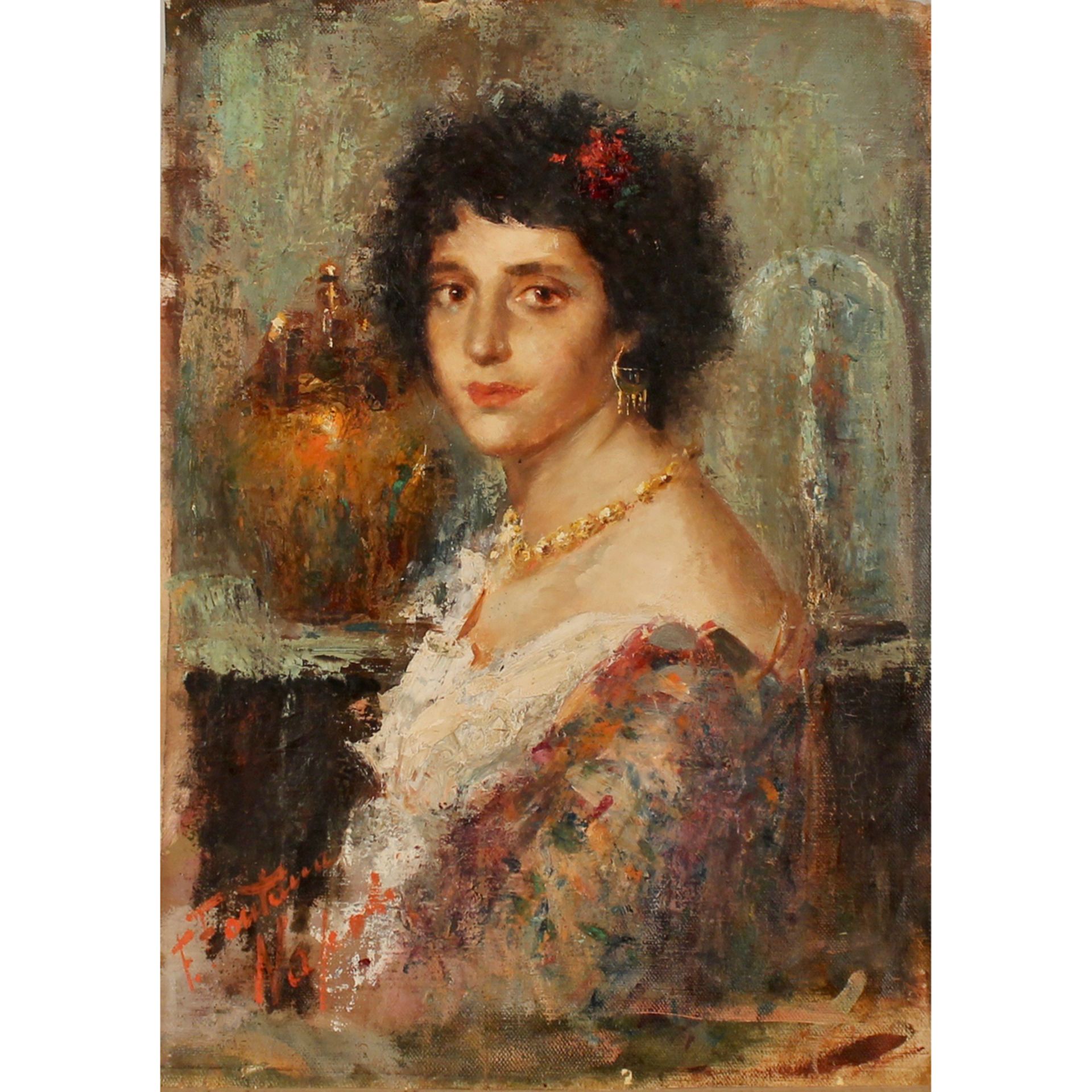 FRANCESCO FONTANA (1843-1876) "Figura di donna" - "Woman figure"