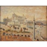 FRANCESCO GANGIULLO (1887-1977) "Veduta di piazza Venezia" - "View of Piazza Venezia"