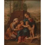 SCUOLA SICILIANA INIZI SECOLO XIX "La Madonna col Bambino, San Giovannino e Sant' Anna" - SICILIAN S