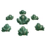 SERVIZIO DI PIATTI A FORMA DI FOGLIE - SERVICE OF LEAF-SHAPED DISHES