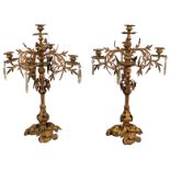 COPPIA DI CANDELABRI A CINQUE FIAMME - PAIR OF FIVE-FLAMED CANDLESTICKS