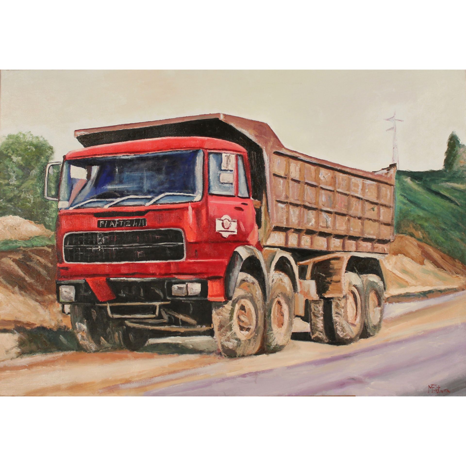 MICHELE FONTANA (1965) "Camion rosso" - "Red truck"