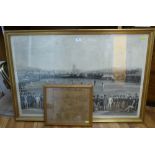 PRINT OF CRICKET MATCH AT BRIGHTON BETWEEN THE COUNTIES OF SUSSEX AND KENT BY W.H. MASON (24.5" X