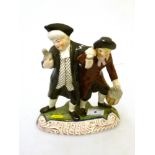 FIGURE OF 2 MEN DRINKING H: 8.5"