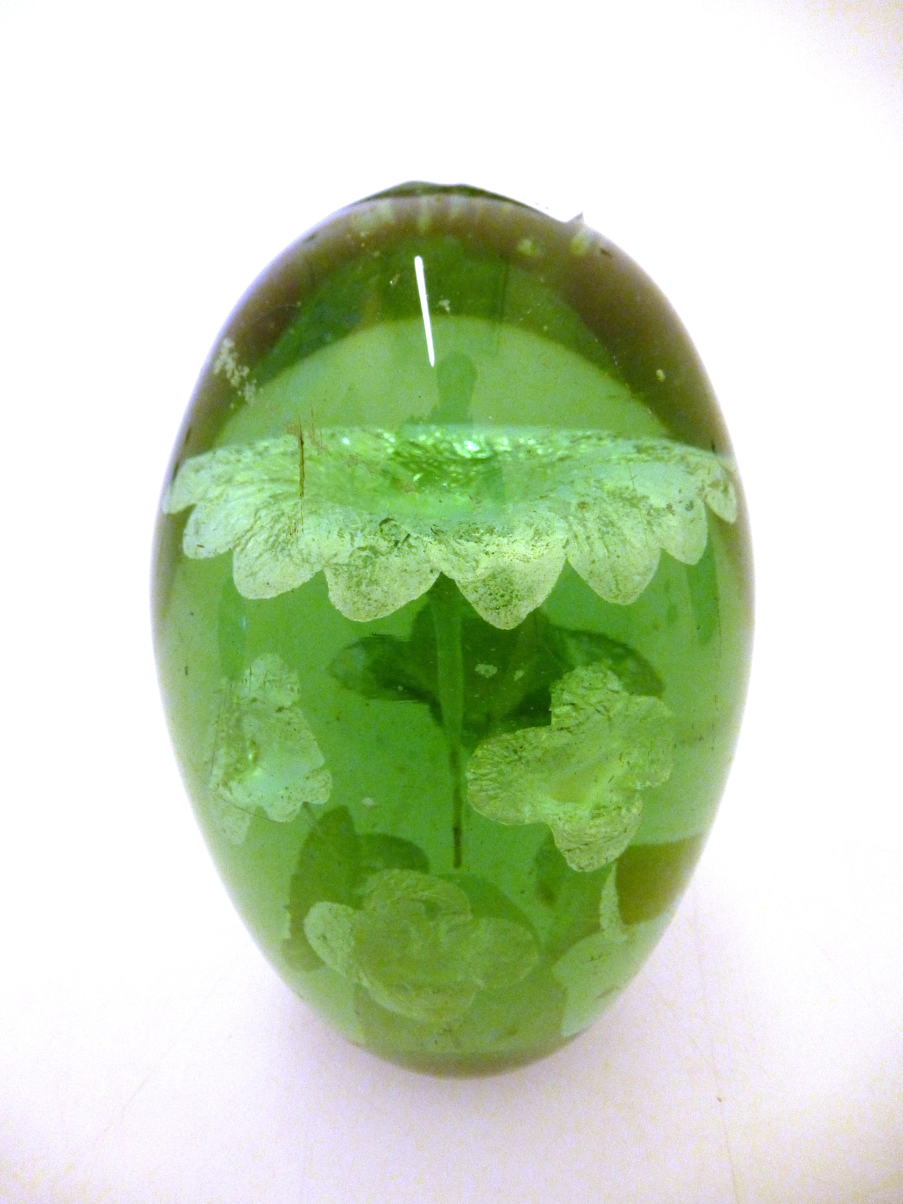 CASTLEFORD DUMP GREEN GLASS PAPERWEIGHT H: 5" - Image 2 of 3