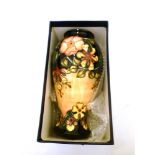 BOXED MOORCROFT VASE H: 12.5"