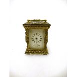 J.W. BENSON CARRIAGE CLOCK 4" X 2.5" X 2"