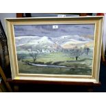 WATERCOLOUR OF COUNTRY SIDE SCENE BY ANGUS RANDS 14.5" X 21.5"