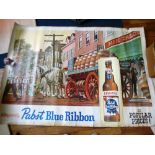 ORIGINAL PABST BLUE RIBBON BEER POSTER 46.75" X 64"
