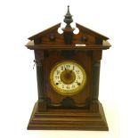 FATTORINI AND SONS WOODEN MANTLE CLOCK 18.5" X 12.5" X 7"