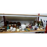 ASSORTED CHINA AND GLASSWARE INCLUDING PART HORNSEA TEASET, QUEEN ANNE, SHELLS, FIGURES, SPODE,