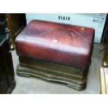 LEATHERTOP FOOTSTOOL