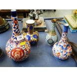 4 ASSORTED ORIENTAL STYLE VASES INCLUDING CLOISONNE H: 5.5" - 10"