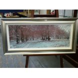 FIRST SNOW, HYDE PARK HORSES LIMITED EDITION PRINT BY ROLF HARRIS 106/195 39" X 15"