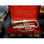 BOOSEY AND CO. 'SOLBRON' TRUMPET IN CASE