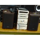 TECHNICS MINI HIFI INCLUDING STEREO TUNER ST-HD51, CD PLAYER SL-HD51, STEREO AMPLIFIER SE-HD51,