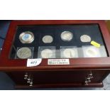 LAST OF THE HALF CROWNS BOX SET WITH 6 HALF CROWNS CROWN AND D-DAY TO VICTORY COIN