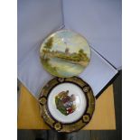 ROYAL WORCESTER PLATE SIGNED ROBERTS AND SPODE QUEEN MOTHERS PLATE