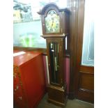 THOMAS BYRNE LONGCASE CLOCK 76.75" X 16.25" X 9.75"