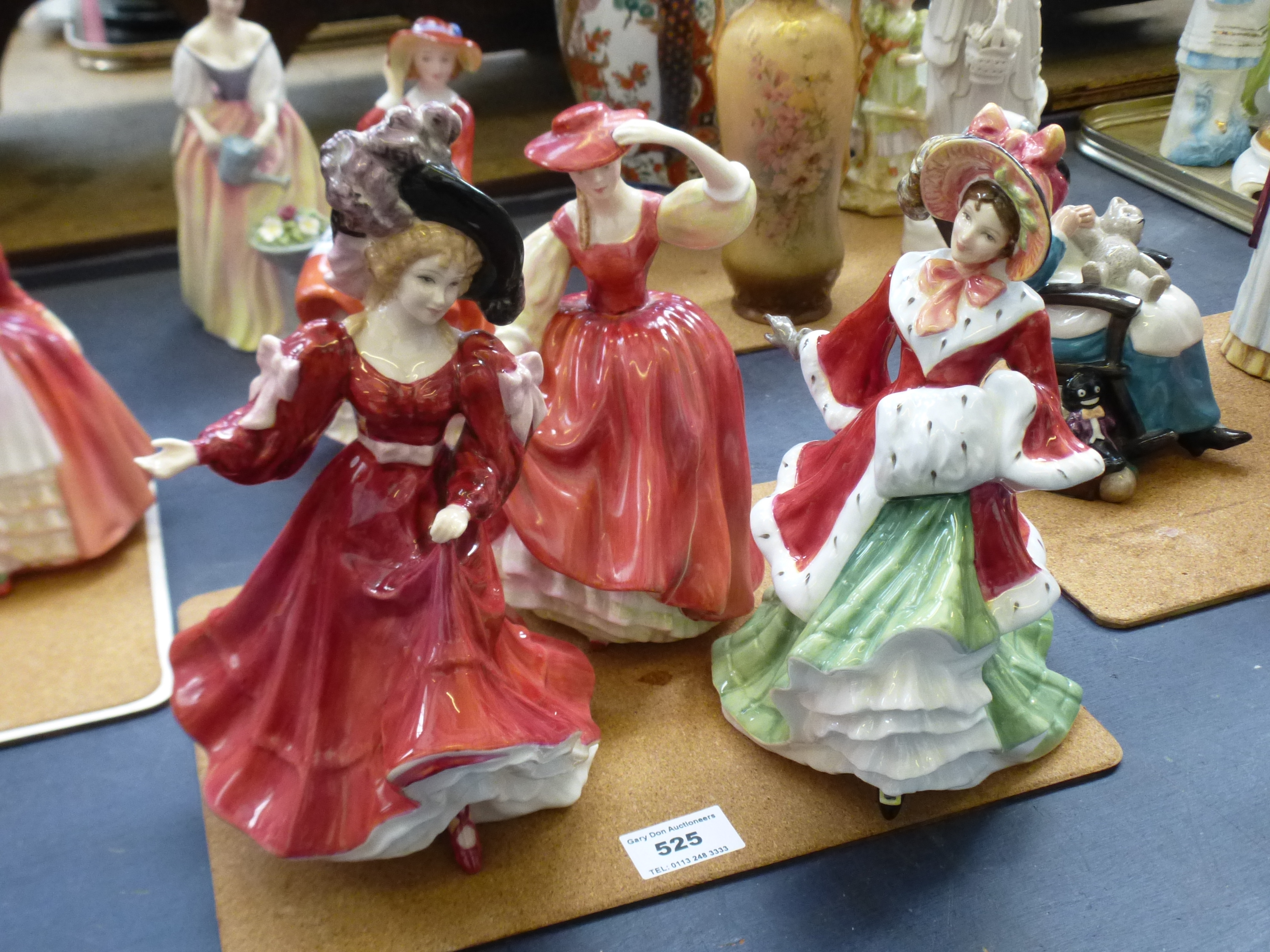 3 ROYAL DOULTON FIGURES - BUTTERCUP HN 2399, WINTERTIME HN 3622 AND FIGURE OF THE YEAR PATRICIA HN