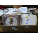 BOX OF APPROX 230 7" RECORDS OF ASSORTED ROCK