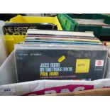 BOX OF APPROX 40 12" RECORDS INCLUDING JAZZ