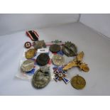 13 ASSORTED GERMAN BADGES AND MEDALLIONS