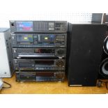 TECHNICS HIFI - STEREO GRAPHIC EQUALIZER SH-8046, TAPE RECORDER, STEREO TUNER ST-G70L, CD PLAYER