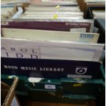 BOX OF APPROX 130 12" RECORDS INCLUDING CLASSICAL, COMEDY, EASY LISTENING ETC