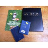 BRITAINS FIRST DECIMAL COIN SET, 1979 FA CUP FINAL PROGRAM AND A SCRAPBOOK