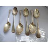 SET OF 6 SILVER SPOONS TOTAL W: 9 OZT
