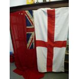 ST. GEORGE'S CROSS FLAG AND RED ENSIGN FLAG