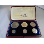 1893 VICTORIAN SILVER 6 COIN SET IN CASE