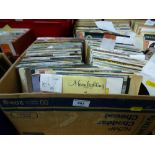 BOX OF APPROX 170 7" RECORDS MOSTLY 80S