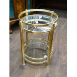 MIRRORED TOP METAL SIDE TABLE