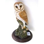 K. SHERWIN ROYAL COUNTRY ARTISTS BARN OWL FIGURE H: 8.5"