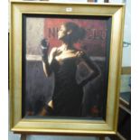 SENSUAL TOUCH IN THE DARK LIMITED EDITION PRINT BY FABIAN PEREZ 19/195 28" X 22"