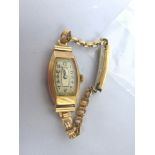 9K GOLD FEDERAL LADIES WATCH AND 9K GOLD BRACELET (1G)
