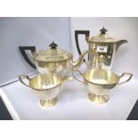 4 PIECE SILVER TEASET TOTAL W: 39.8 OZT