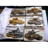 6 BOXED TAMIYA MODEL KITS