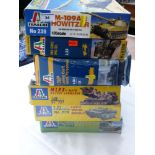 6 BOXED ITALERI MODEL KITS