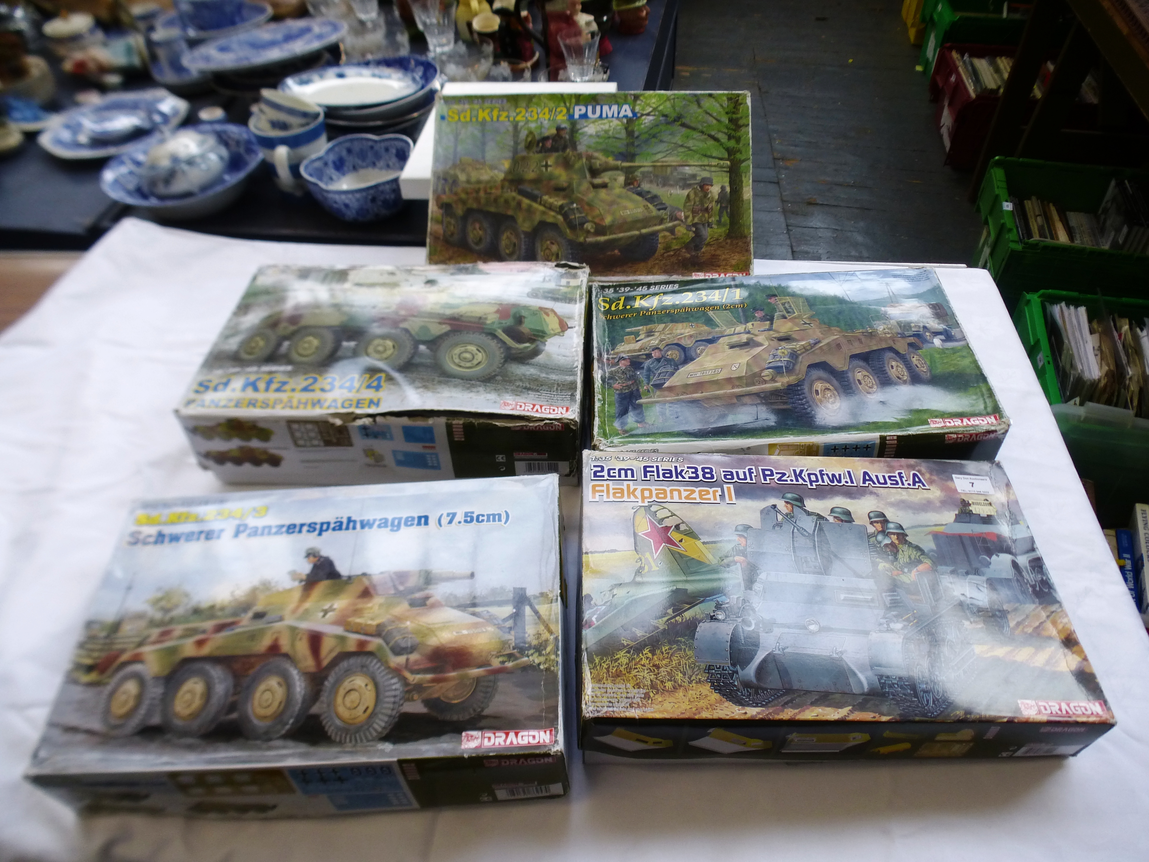 5 BOXED DRAGON MODEL KITS