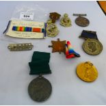 2 FIRST WORLD WAR MEDALS AND A FOR LONG SERVICE IN THE VOLUNTEER FORCE MEDAL AWARDED TO 403675 PTE