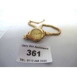 9K GOLD LADIES WATCH TOTAL W:16G