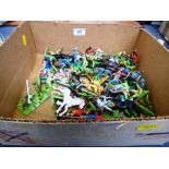 BOX OF ASSORTED BRITAINS FIGURES